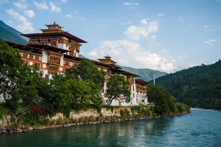 Punakha Fort in Bhutan by Visit Bhutan. Also known as Punakha Dzong and is the administrative centre of Punakha District.